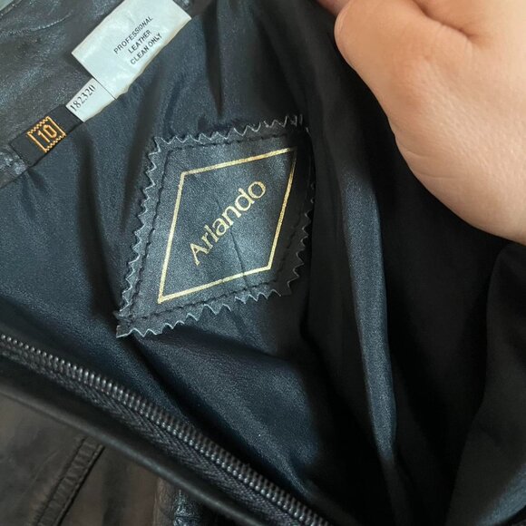 1980's Arlando Leather Pencil Skirt - Picture 3 of 3